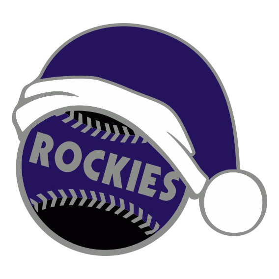 Colorado Rockies Baseball Christmas hat logo vinyl decal